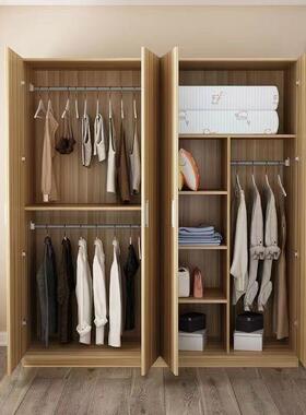 衣柜橱实木质对卧开门简约家用室出租房RMR经济儿型衣童简易板式