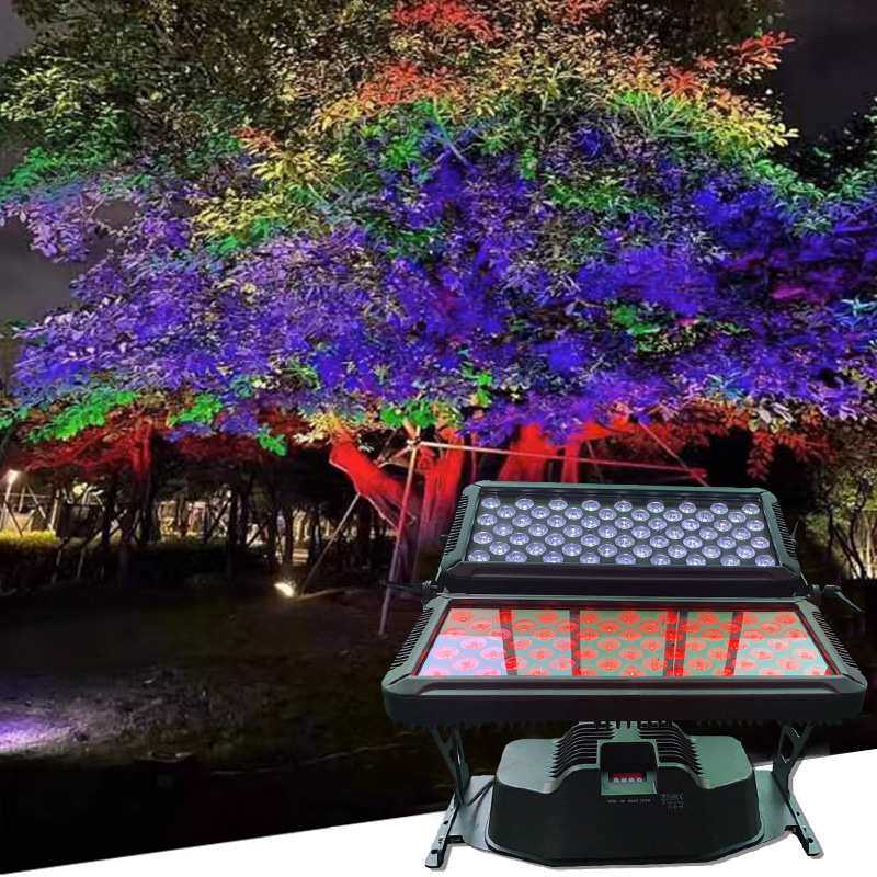 舞台灯光LED户外防水双层投光灯72颗96颗120颗城市之光双排洗墙灯