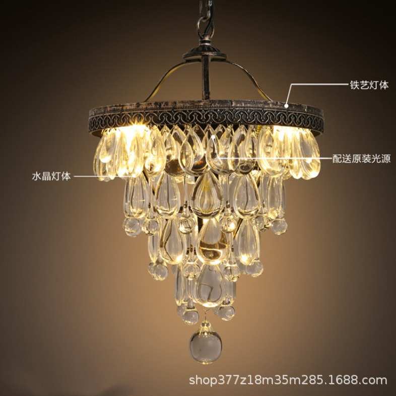 后现代简约水晶葡萄水滴吊灯北欧客厅创意餐厅卧室工业风玄光灯饰