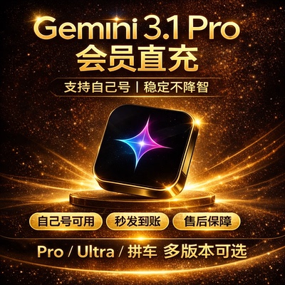 Gemini3pro !稳定不降智 Gemini pro3.1 3.0个人会员代充直充