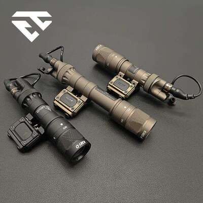 户外M300V强光爆闪照明M600V手电筒长亮鼠尾开关尾盖套装
