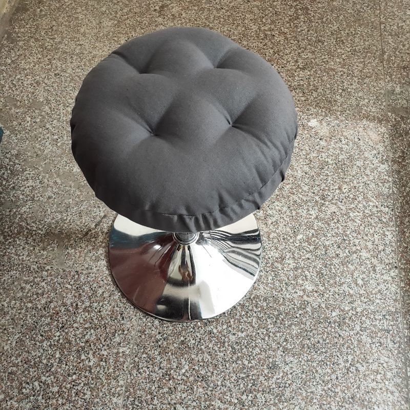 粗棉帆布印花圆形薄团加厚泡泡垫圆板凳垫子圆坐垫可定做加绑带