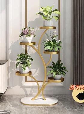 高端花架子客厅艺落地式阳置台物花架UQA多肉架万向轮铁花盆托架