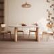 北欧岩用板餐椅家约小户型现代简约长方形桌吃饭WJY103子简实木餐