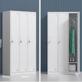 钢四门更衣制锁更衣柜工柜换柜铁皮衣柜带挂衣柜工厂二员门衣柜宿