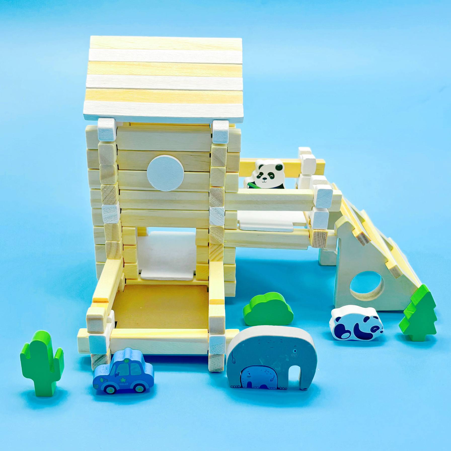 小小建筑师鲁班榫卯积木拼搭建筑师木质小房子儿童早教益智木玩具