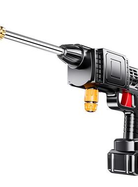 无线洗车机202枪5新款高压水家锂用清洗车大85590率充电功电池增