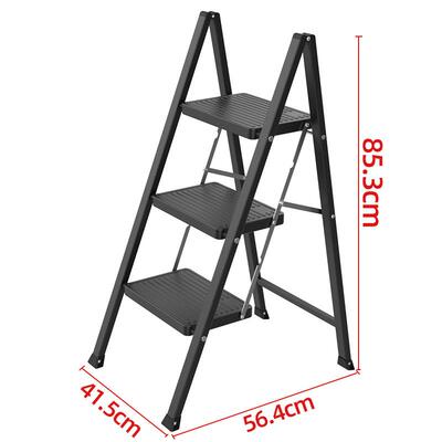 折叠梯超薄收平铁凳多功侧扶手梯折叠楼踏折叠楼梯WK2004-2防滑人