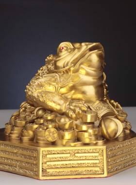 HGV杨铜记居办金公室铜摆家件铜金蟾铜八卦蟾