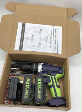 天虎锂电钻冲大功率8V4F充电式手枪手电多功能击钻电动TH-48TH-螺