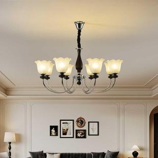 中古风客护厅吊灯新卧中39680式木简约胡桃色眼室餐厅书房实木高