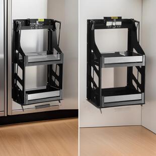 厨房吊柜拉升降篮下拉式垂置物架橱柜高上柜直升降调186味料架拉