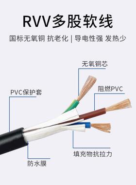起帆RV铜芯护V18891套软电线234芯0.25/0.756/1/1.5/.5/4/平方电