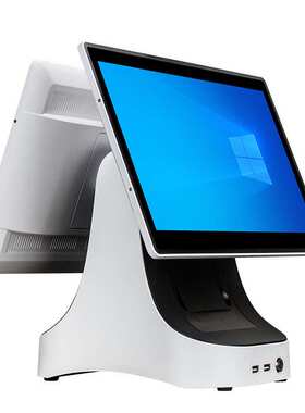 君容605P超市便利店15.6寸双屏触摸收银一体收款机双屏商用机
