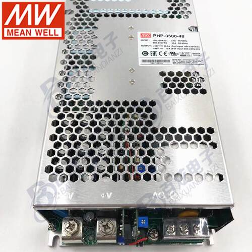台湾明纬PHP-3500-48 3504W48V73A 传导冷却型带PFC功能开关电源