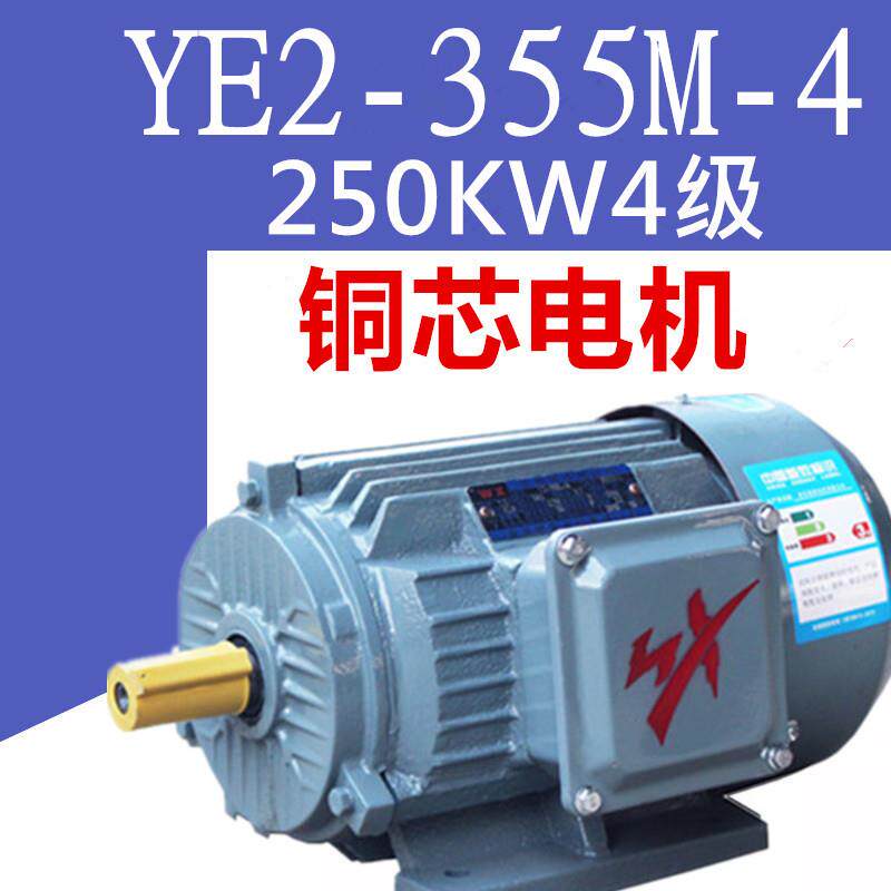 250W4级电机YE2-355M-4极三相异步电动机纯铜马达千瓦YX3YE3YVF