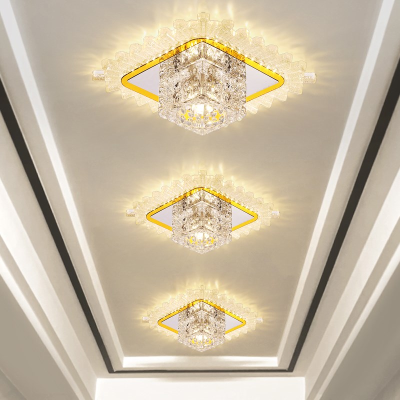 灯具现代简约过道灯走廊灯入户玄关灯led灯芯客厅三色筒灯阳台灯