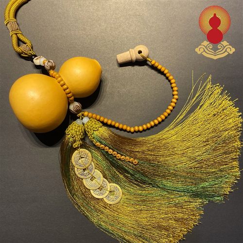 天然开口葫芦摆件五帝钱家居房门卧室挂件门口客厅横梁化解门对门