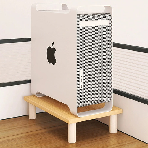 电脑主机托架底座增高实木架子台式机主机拖托盘置物机箱抬高垫高