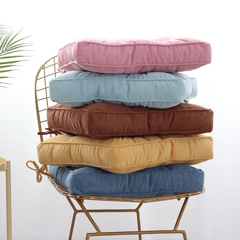 毛绒纯色增高可坐地垫坐垫餐桌学生椅垫增高加厚办公室学车座垫子