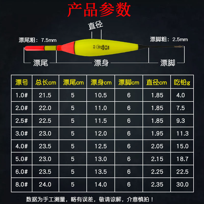 EVA滑漂矶钓电子鱼漂夜光漂立式滑漂矶竿用海钓阿波远投浮漂配件
