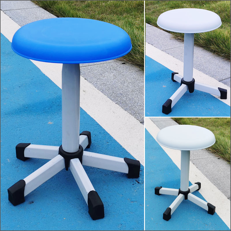 实验室学生凳3三脚钢管圆凳微机房学生凳车间工作凳美术凳升降凳