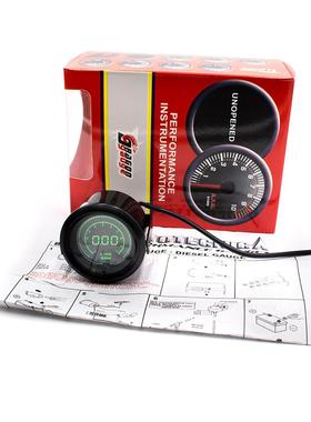 汽车改装EVO转速表2寸52mm0-10000RPM LED数显7色背景灯转速仪表