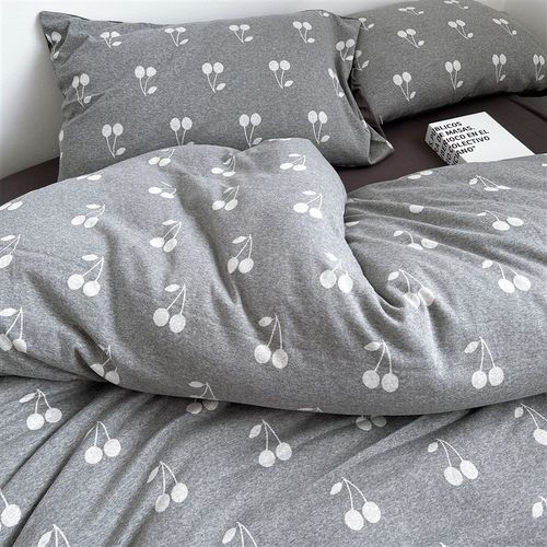 230g高克重针织棉四件套 A类全棉裸睡天竺棉车厘子床笠款款四件套