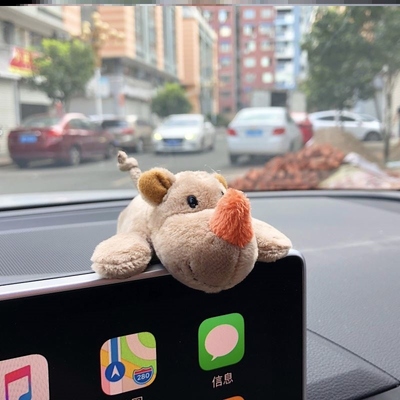 汽车卡通情侣公仔小可爱车载显示屏摆件气球装饰车内用品男女玩偶