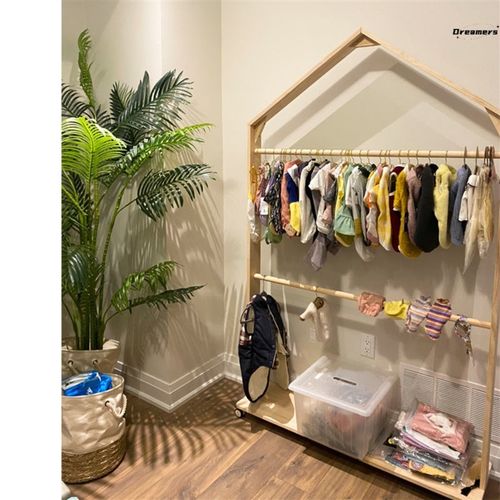 。宠物衣架狗狗猫咪衣柜小号宠物可爱实木泰迪落地收纳宠物店展示