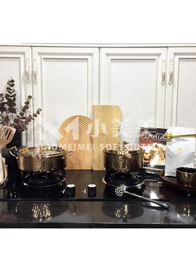 样板间厨房摆件软装橱柜展厅样板房陈设装饰品砧板道具咖啡机杯子