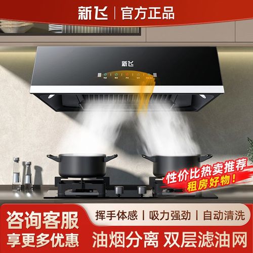 新飞抽油烟机家用厨房大吸力中式小型吸油烟机顶吸式出租房抽烟机