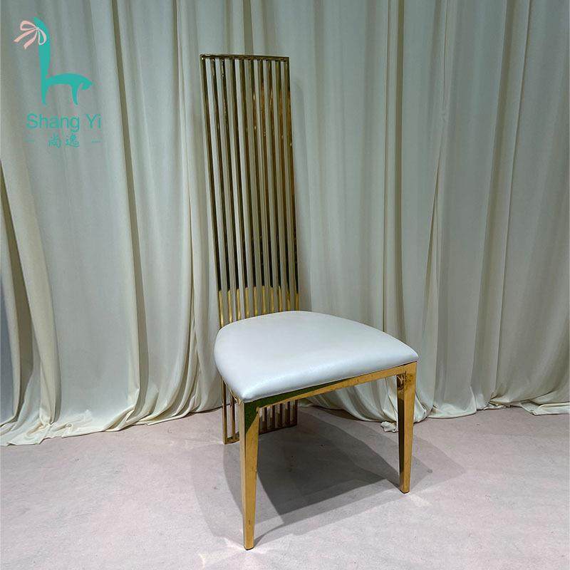 工厂直销不锈钢椅子高端酒店宴会餐椅婚礼婚庆椅子创意高背女王椅