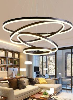 Niuy牛源科技北欧卧室客厅led现代简约餐厅吊灯个性创意书房环形