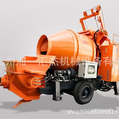 混凝土搅拌拖泵HBT40柴油混凝土输送泵concrete mixer pump