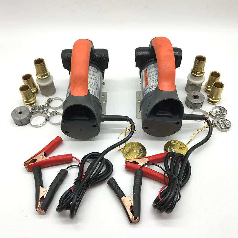 挖机汽车通用小型12V24V便捷式手提电动抽油泵柴油自吸加油泵配件