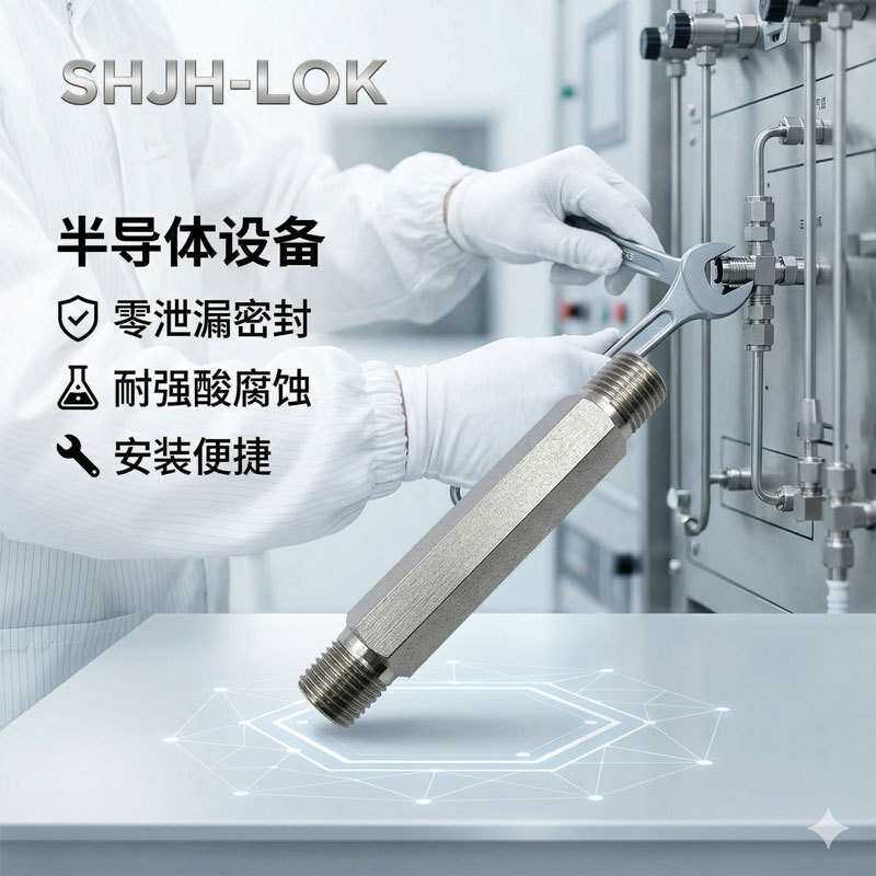 替换世伟洛克六角对丝接头仪表管加长型双外丝SS-8-HLN-6.00 316L