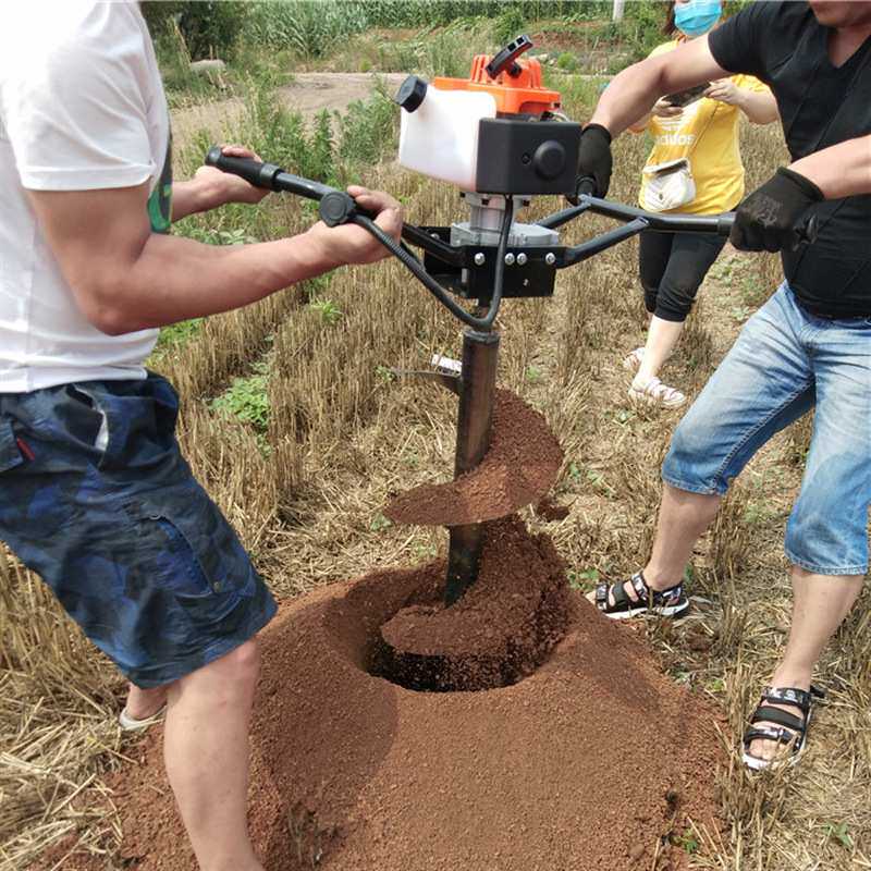 汽油小型钻坑机螺旋打孔农用种植挖树坑大功率汽油地钻工地钻洞机