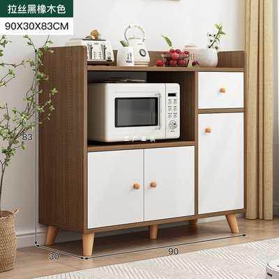 宽60/80CM餐边柜家用墙边柜茶水柜微波炉橱柜厨房收纳碗柜实