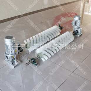 输送带电动滚刷清扫器煤矿旋转式毛刷清理器B1400尼龙毛刷清扫器