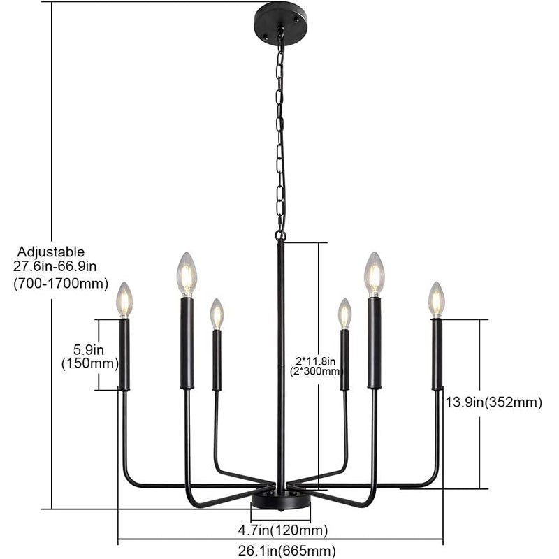 美式复古吊灯客厅灯个性创意黑色金色吊灯餐厅灯卧室灯