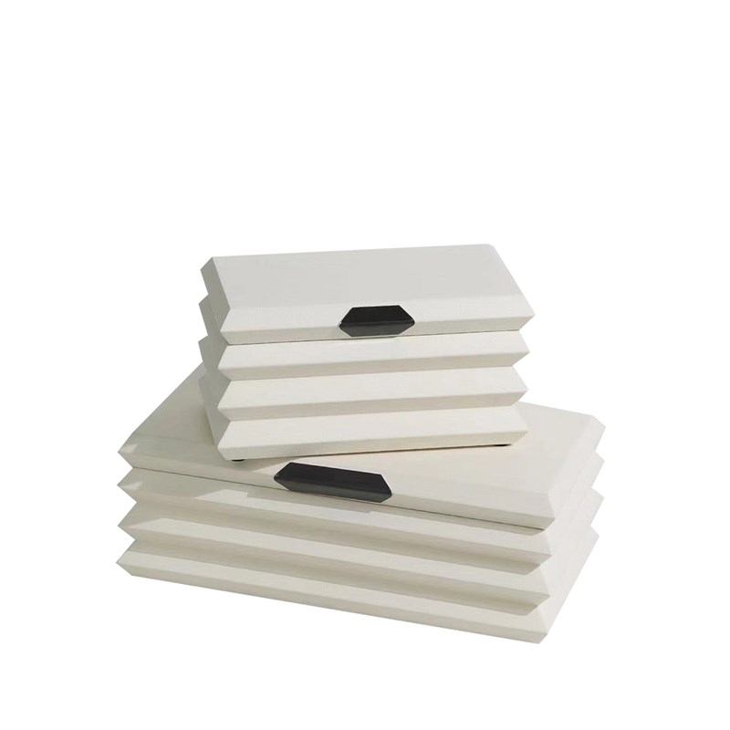 现代软装装饰收纳盒衣帽间梳妆台首饰盒衣橱样板房创意摆件储物盒