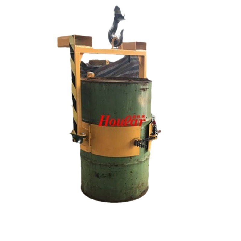 hoular好拉LM800优质载重400kg叉车用抱箍式手摇翻转油桶夹具倒料