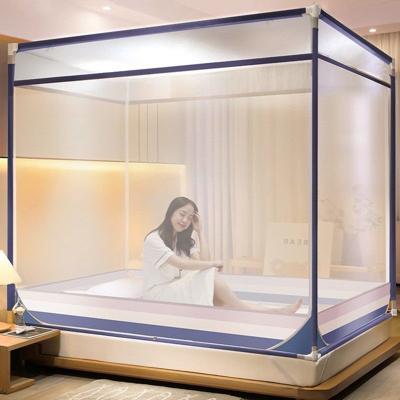 高端蒙古包蚊帐家用卧室款纹账防摔儿童支架杆加粗加厚高睿