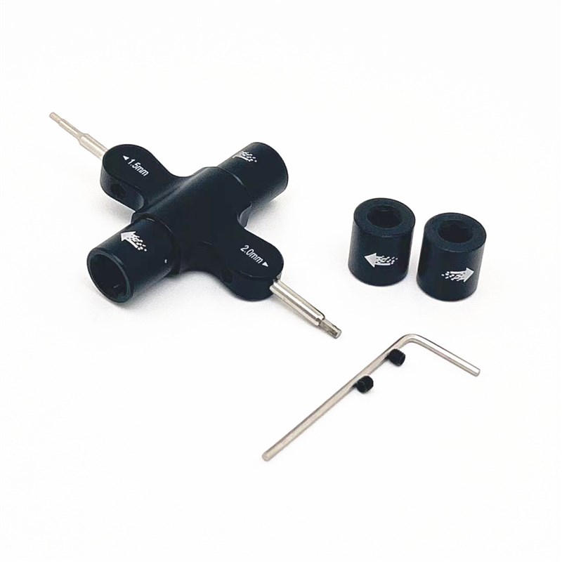1.5mm/2.0mm内六角M3/M5四方扳手 带轴承快拆套筒 穿越机维修工具