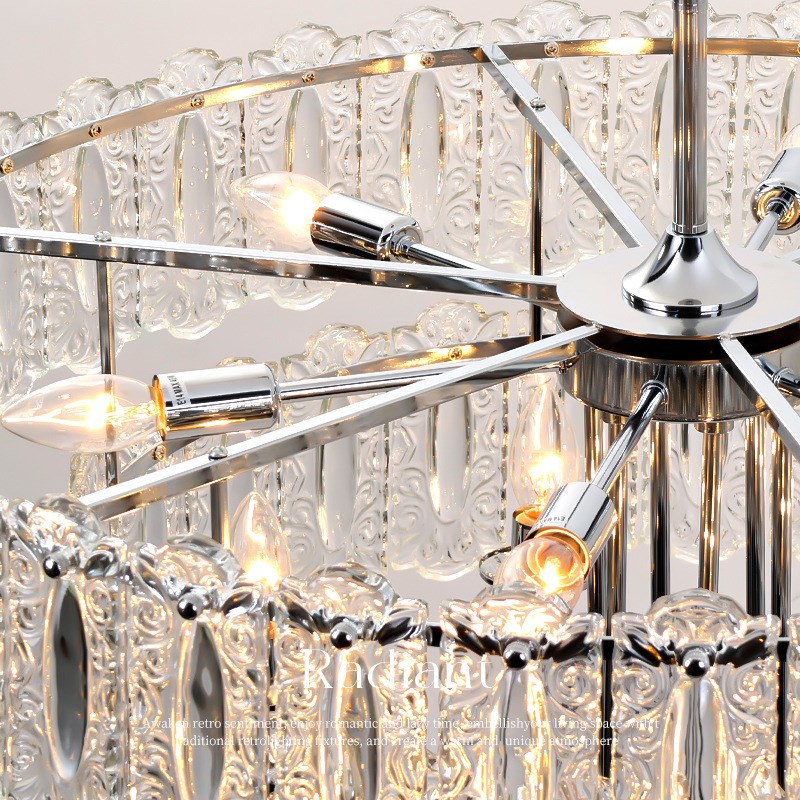 水晶吊灯客厅灯轻奢复古奶油风美式中古风餐厅酒店民宿设计师灯具