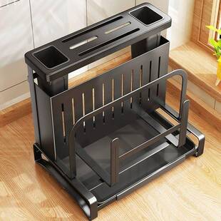 厨筷房挂刀架置物架台面放菜刀子砧板h95imnop家用一体多功能壁刀