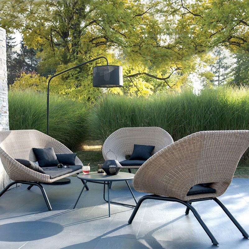 藤椅沙发茶几三件套组合户外露天阳台客厅庭院室花园简约藤编家具