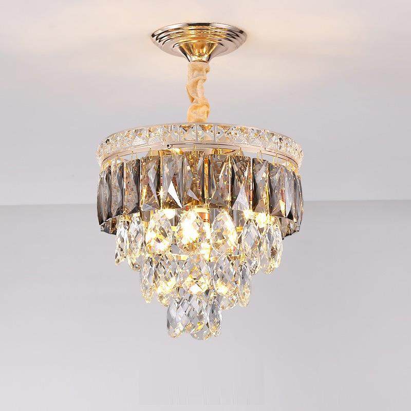 圆形轻奢水晶吊灯后现代走廊灯过道灯创意玄关入户小吊灯餐厅,节庆用品/礼品,新娘配件,淘宝优惠券,粉丝福利购,淘宝优惠卷