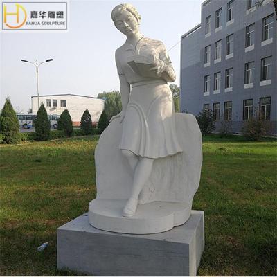 石雕人物老师学生读书人物雕塑师生情校园读书阅读学习雕塑摆件